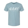thumbnail image 2 of Wild Bobby, Goat God Over All Things Inspirational/Christian Men Premium Tri Blend Tee, Denim, X-Large, 2 of 6