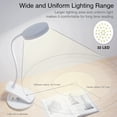 thumbnail image 3 of Lámpara de escritorio con abrazadera, 32 LED, 3 colores, atenuación continua, lámpara de abrazadera para cama, luz de lectura flexible de 360°, luz de lectura para libros, con soporte para teléfono, 3 of 5
