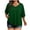 Green, variant on Plus Size Tops for Women Elbow Length Sleeve V Neck T-Shirts Casual Loose Summer Trendy Tops