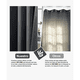thumbnail image 2 of Cortinas Blackout para sala recamara color Gris oscuro, 2 of 4