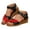 Black, variant on Mostsola Womens Wedge Sandals Fashion Leaf Band Open Toe Non-Slip Ankle Strap Summer Dress Shoes