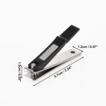 thumbnail image 4 of 1 Pc Cortauñas Plegable Pequeño Cubierta Negra para Mujeres y Hombres Tono Negro y Plata, 4 of 6