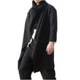 thumbnail image 2 of AXXD Men'S Mid-Length Long-Sleeve Trench Coat Men Black Size L(US:8), 2 of 6