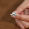 thumbnail image 4 of 1 Carat Moissanite Rings for Women D Color VVS1 925 Sterling Silver Heart Cut Moissanite Promise Rings Lab Created Diamond Wedding Rings Simulated Diamond Engagement Ring, 4 of 7