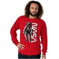 thumbnail image 5 of Retro Astronaut NASA Worm Logo Long Sleeve TShirt Men Women Brisco Brands S, 5 of 6