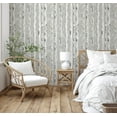 thumbnail image 2 of InHome Birchdale Grey Botanical Peel And Stick Vinyl Wallpaper, 216-in by 20.8-in, 31.2 sq. ft., 2 of 5
