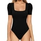 thumbnail image 1 of Xishao Blusa de manga larga con cuello alto falso, manga corta, manga abombada, ropa de trabajo, body elegante Xishao ropa, 1 of 2
