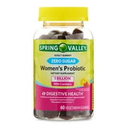 Spring Valley Zero Sugar Women's 1 Billion CFU Probiotic with Cranberry, 60 Vegetarian Gummies
