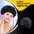 thumbnail image 3 of Capó de pelo de ancho de sombra de baño de ala ancha bufanda tapa de dormir de moda con sombrero turbios cabeza cubierta de pelo envolturas para mujeres durmiendo negro Scienceny AP008211-13, 3 of 6