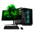 thumbnail image 1 of PC Gamer IA DXT GAMING NVIDIA GeForce RTX 5070 Ti AMD Ryzen 9 9900X 32GB DDR5 SSD 1TB Monitor Curvo 34 180Hz Sistema Liquido WIFI Black Alto Desempeño Creativo con IA Integrada, 1 of 6