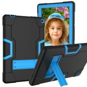 FIEWESEY Case for Walmart Onn 10.1" Tablet Pro (Model: 100003562), Heavy-Duty Drop-Proof and Shock-Resistant Protective Case(with Stand) for Walmart Onn 10.1" Tablet Pro(Model: 100003562)(Black/Blue)