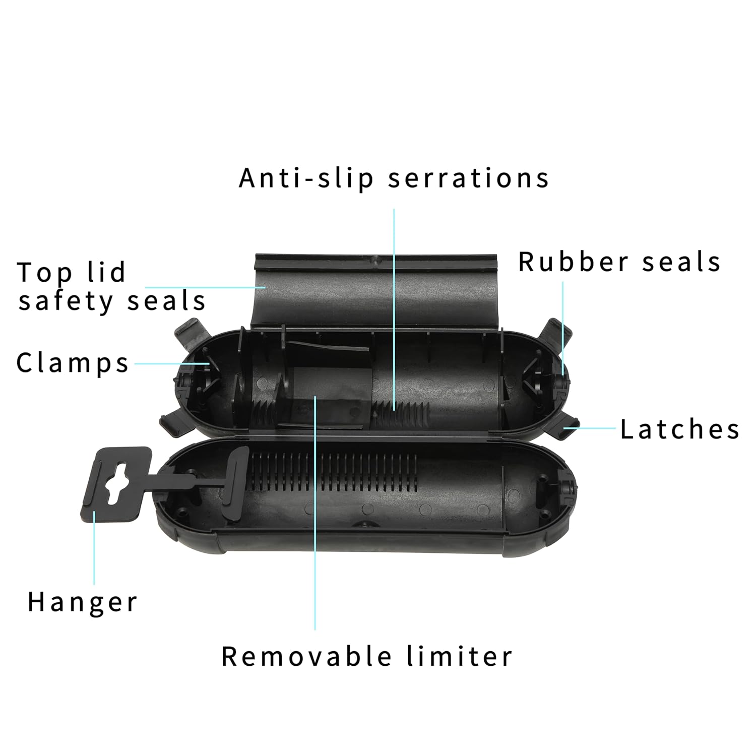 JJEAN-4-Pack Outdoor Extension Cord Safety Covers with Waterproof Seal, Rain and Snowproof Electrical Junction Box for Outdoor Plugs, Sockets, Electrical, Pool Pumps (2 Black + 2 Green)