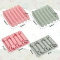 thumbnail image 2 of czcpp-4 Pack Assorted Crayon Molds Cavity 3D Crayon Silicone Mold Triangular Silicone Chocolate Making for DIY Wax Crayons Candle Melting Animal Flower Chocolate Pen Shapes, Pink Gray, 2 of 4