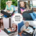 thumbnail image 5 of INFANZIA Kids Travel Tray for Toddler Car Seat, Travel Activity Tray for Airplane, Car Seat Lap Drawing Tray, Multifunctional Car Seat Tray Table with Storage for Kids Travel Play, Black, 5 of 8