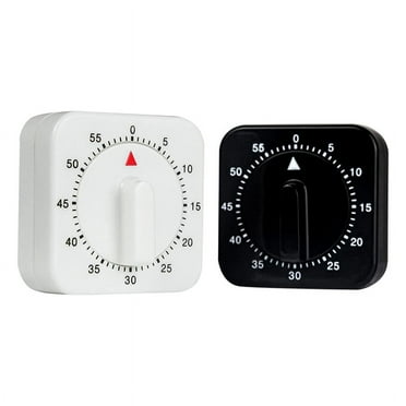 2-Pack Square 60 Mechanical Kitchen Timer,Chef Cooking Timer Clock with Loud Alarm,