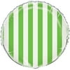 18" Foil Lime Green Stripes Balloon