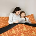 thumbnail image 5 of Feelyou Orange Mandala Damask Twin Comforter Sets, Cartoon Cat Bedding Set, 2 Pieces, 5 of 8
