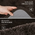 thumbnail image 6 of Walensee Shag Bath Rug, Non Slip Bath Mat for Bathroom, 24"x36", Brown, Machine Wash, 6 of 9