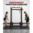 thumbnail image 5 of Historyli Multi-Functional Power Rack with LAT Pulldown & Cable Crossover System, Home Gym, Orange/Black, 5 of 8