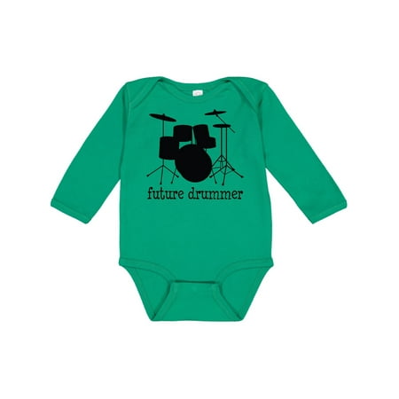 

Inktastic Future Drummer Gift Baby Boy or Baby Girl Long Sleeve Bodysuit