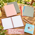 4 Sets Discbound Notebooks 8.5 x 11 Inch Customizable Bright Color ...