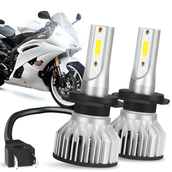 For Yamaha R6 2006-2020 - 2Pcs H7 White 6000k LED Headlight Bulbs Upgrade Kit