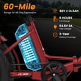 thumbnail image 4 of MOONCOOL FT1 Folding Electric Tricycle for Adults,48V 14.5Ah UL2849 (By SGS) Removable battery, 500W Motor,7-Speed,20" x 4.0" Fat Tire 3 Wheel Off-Road Electric Bike W/ Differential Gear,60 miles, 4 of 13