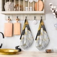 thumbnail image 4 of Marble Decorative Kitchen Towels Decorative Set, Soft Absorbent Black Gold Dish Towels 16"x24" Set of 2 Hand Towels Tea Towels for Kitchen Farmhouse Holiday Home Decor, 4 of 6