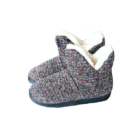 

Rotosw Women s Men s Plush Bootie Slippers Winter Warm Boots House Indoor Shoes