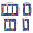 thumbnail image 2 of Yayeee Rocker Switch Wall Plate 2-Gang 4.7"x4.6" Home Decorative Outlet Cover, Vibrant Stained Glass Pattern, 2 of 6