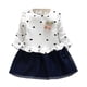 thumbnail image 1 of Odeerbi Niñas Vestido Princesa Estampado Corazón Vestido Punto Algodón Manga Larga, 1 of 8