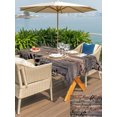 thumbnail image 5 of Outdoor Tablecloths with Umbrella Hole & Zipper, Brown Black Botanical 60 x102 Inch Rectangle Tablecloths, Farmhouse Vintage Shabby Leaves Waterproof Table Cloth, Patio/Pool/Picnic Table Covers, 5 of 8