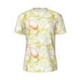 thumbnail image 6 of Rocae Lemon Potatoes for Men's Mesh Quick-Dry Short Sleeve Workout T-Shirt,Mens Crew Neck Tee Lightweight Soft Classic T Shirts Large, 6 of 9