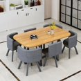 thumbnail image 1 of Commercial Store Negotiation Reception Home 6 People Round Simple Dining Table And Chair Combination Multifunction Furniture HY My Lux Decor Round, 1 of 21