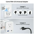 thumbnail image 3 of US to UK Ireland Travel Power Adapter with 1 Universal Outlet to US Travel Adapter, US to Scotland Irish UK Plug Converter with GaN USB C PD 30W (2Pack Total 4), 3 of 7