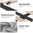 thumbnail image 6 of Full Size Bed Frame with Storage Headboard & 2 Drawers - Boucle Upholstered Platform Bed with Built-in Bookcase, Sturdy Wooden Slats, Noise-Free, No Box Spring Needed, Easy Assembly, Grey, 6 of 8