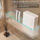 thumbnail image 4 of Paquete de 2 Organizadores de Maquillaje para Baño, Organizadores de Baño Transparentes para Montaje en Pared con 3 Compartimentos, Estantes Flotantes, 4 of 5