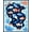 Blue, Pattern 2, variant on Design&I 6'x9' Washable Area Rug Fish Hook Fishing Lure Diagonal Stripe Nautical Hunting Animals for Dining Room, Under Table, Office, Snag-Free