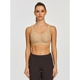 thumbnail image 5 of AGONVIN Women's High Impact Support Wirefree Bounce Control Plus Size Workout Sports Bra Beige 38B, 5 of 6