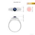 thumbnail image 5 of ANGARA Natural Aeon Sapphire & Diamond Three Stone Engagement Ring in 14K White Gold for Women (Size-5mm) | September Birthstone, Anniversary, Jewelry Gift for Women | Natural Sapphire Ring, 5 of 9