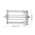thumbnail image 6 of Yajisi 15-Piece Stainless Steel Rotisserie Skewer Set, Detachable Kabob Grill Rods for Oven Chicken Wings & Sausage, 10.24 x 6.30 x 1.57 Inches, 6 of 7
