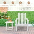 thumbnail image 4 of Patiojoy 2PCS Wooden Adirondack Chair W/Ergonomic Design Outdoor Lounge Armchair Acacia Wood chair for Yard&Patio White, 4 of 8