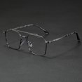 thumbnail image 5 of Vintage Classic Men Women Optical Spectacle Eyeglass Blue Ray Blocking Metal Anti-Blue Light Glasses Frame Eyewear Square Eyeglasses Computer Goggles BLACK SILVER, 5 of 8