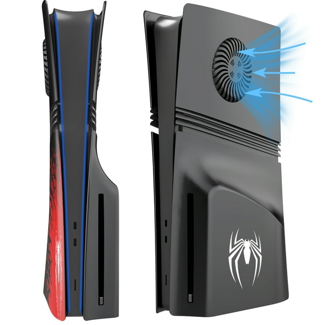 Coque de Protection pour Console PS5 Pro, Résistante aux Rayures, Coque Rigide de Remplacement en ABS Antichoc avec Plaque Latérale pour Accessoires de Console PS5 Pro