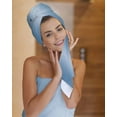 thumbnail image 5 of Blue Ombre Bath Towels for Bathroom Set,Luxury Microfiber Towels Gifts for Women,Quick Dry Beach Kitchen Hand Hair Face Towel and Dish Washcloth,Modern Gradient Abstract Art Yoga Towels+Set, 5 of 7