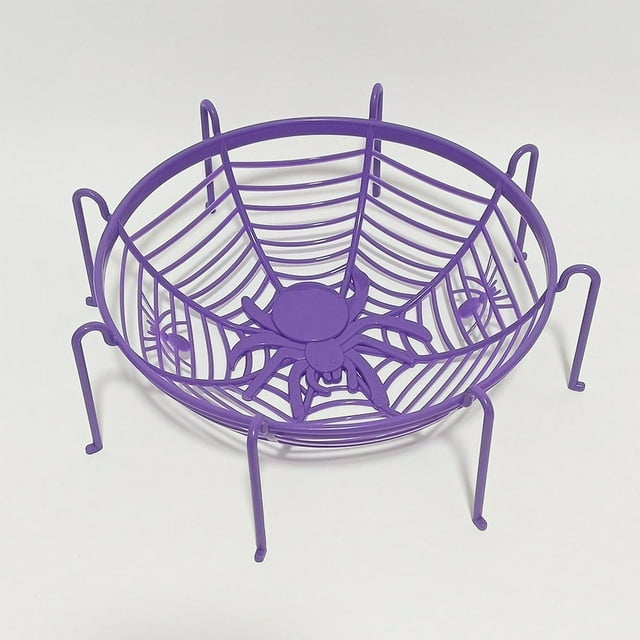 Halloween Decor Spider Web Bowl Fruit Plate Candy Biscuit Package Basket Bowl