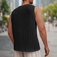 thumbnail image 3 of Bocqde Workout Tank Tops For Men, Solid Color Casual Muscle Shirts Sports Sleeveless Round Neck T-Shirts Blouses, 3 of 6