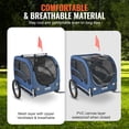 thumbnail image 4 of VEVOR Dog Bike Trailer, Supports up to 100 lbs, Pet Cart Bicycle Carrier, Easy Folding Frame with Quick Release Wheels, Universal Bicycle Coupler, Reflectors, Flag, Collapsible to Store, Blue/Black, 4 of 9
