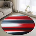thumbnail image 3 of Black And Red Brush Round Area&nbsp;Rug 3ft Modern Art Classic Non-Slip&nbsp;Washable Circle Rugs Soft Felt Indoor Floor Mat for Bedroom Kitchen Living Room Bathroom, 3 of 9