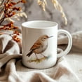 thumbnail image 5 of Bird Watching Mug, House Wren Song Bird Mug, 11oz or 15oz White Ceramic Coffee Mug Gift for Bird Watchers, 5 of 9